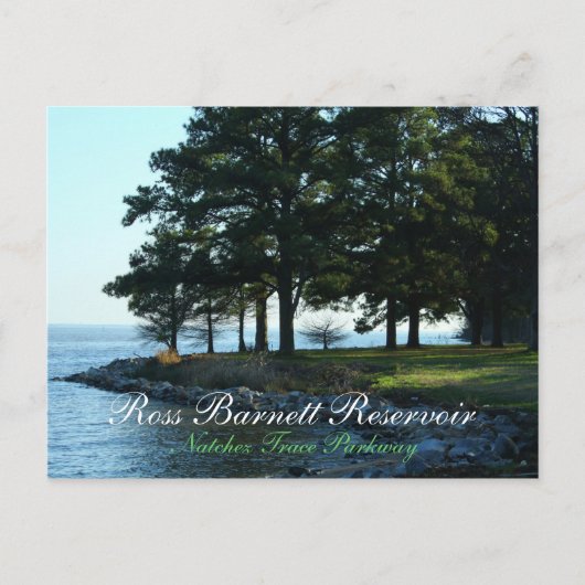 Ross Barnett Reservoir op Natchez Trace Parkway Briefkaart (Voorkant)
