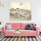 Ross Bathing Houses, Ocean Grove, NJ Canvas Afdruk (Insitu (Woonkamer))