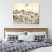 Ross Bathing Houses, Ocean Grove, NJ Canvas Afdruk (Insitu (Slaapkamer))