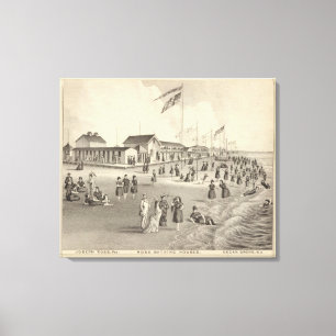 Ross Bathing Houses, Ocean Grove, NJ Canvas Afdruk