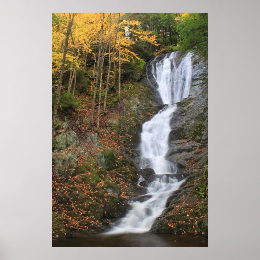 Ross Brook Herfsten Autumn Berkshires Waterfall Poster (Voorkant)