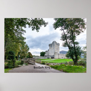 Ross Castle, Kerry, Ierland, Briefkaart Poster