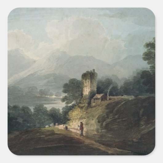 Ross Castle, Killarney, County Kerry Vierkante Sticker (Voorkant)