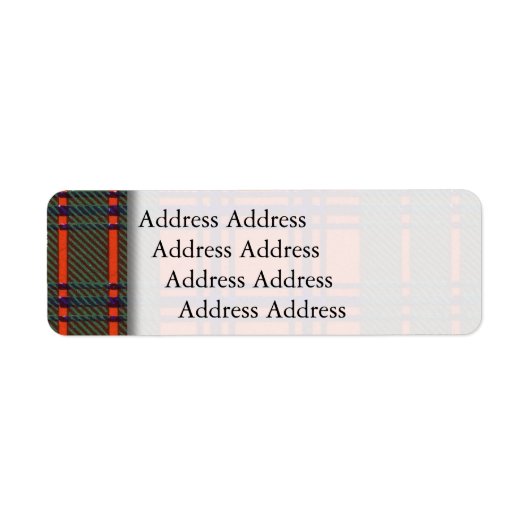 Ross clan Plaid Schotse tartan Etiket (Voorkant)