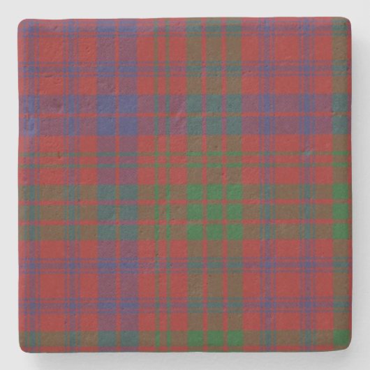 Ross Clan Tartan Pset Stone Onderzetter (Voorkant)