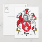 Ross Family Crest Briefkaart (Voorkant / Achterkant)