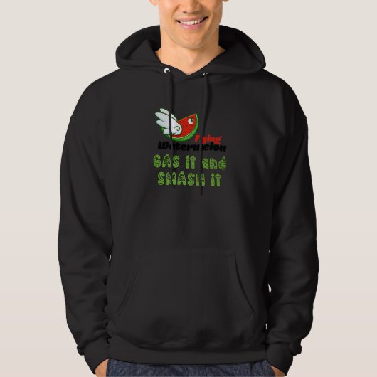 ROSS FLYING WATERMELON GAS IT AND SMASH IT HOODIE (Voorkant)