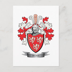 Ross gezinsklok van wapens briefkaart