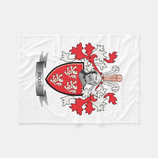 Ross gezinsklok van wapens fleece deken (Voorkant (Horizontaal))