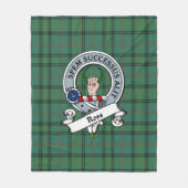 Ross Hunting Ancient Clan Badge Tartan Pset Fleece Deken (Voorkant)