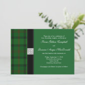 Ross Hunting Tartan Celtic Wedding Invitation Kaart (Staand voorkant)