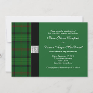 Ross Hunting Tartan Celtic Wedding Invitation Kaart