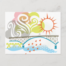 Ross Island Bridge Portland Briefkaart