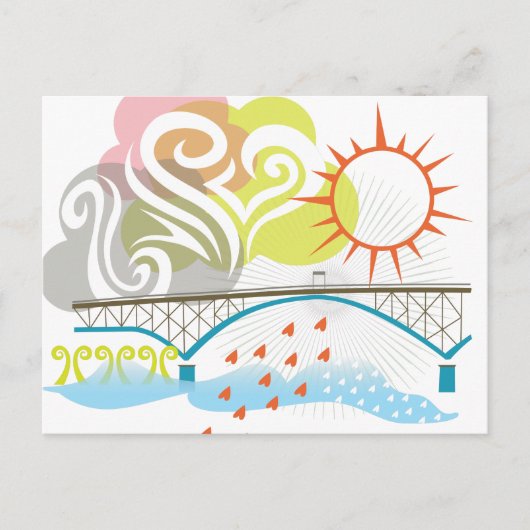 Ross Island Bridge Portland Briefkaart (Voorkant)