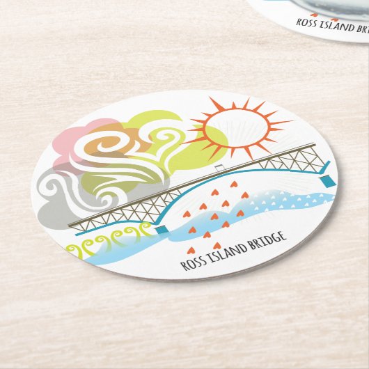 Ross Island Bridge Portland Onderzetter (Gebogen)