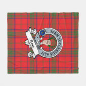 Ross Modern Clan Badge Tartan Plaid Fleece Deken (Voorkant (Horizontaal))