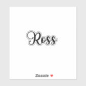 Ross Naam - Handgeschreven kalligrafie Sticker (Vel)