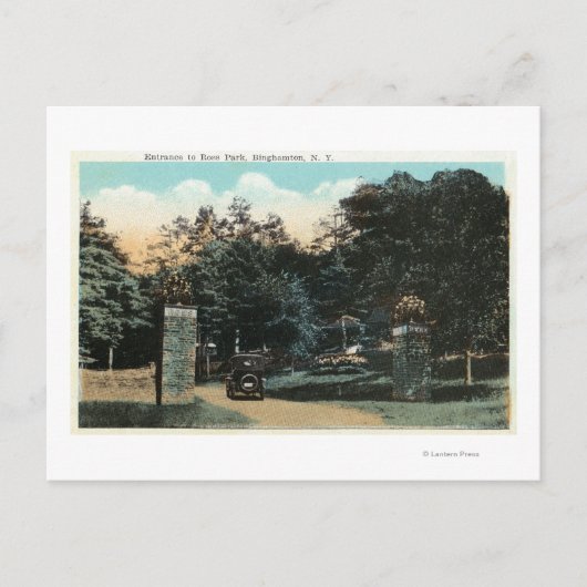 Ross Park Entrance Uitzicht Briefkaart (Voorkant)