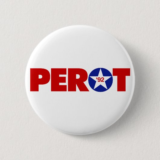 Ross Perot 92 Ronde Button 5,7 Cm (Voorkant)