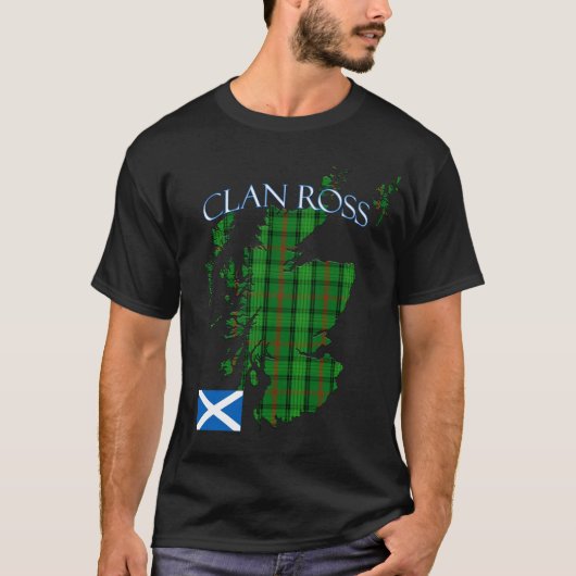 Ross Scottish Clan Tartan Schotland T-shirt (Voorkant)