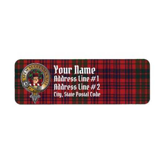 Ross Tartan en Badge Etiket (Voorkant)