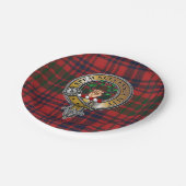 Ross Tartan en Badge Papieren Bordje (Gekanteld)