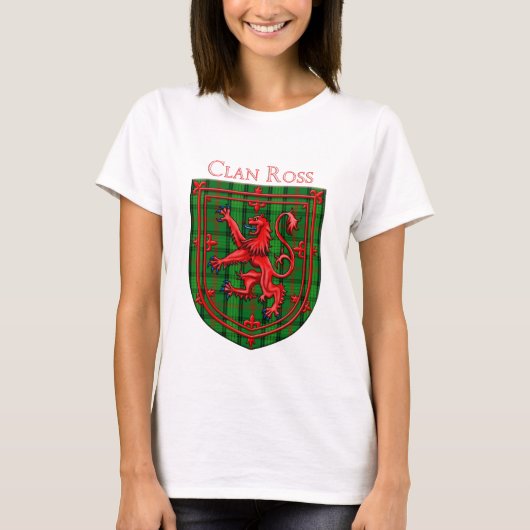 Ross Tartan Scottish Play Lion Rampant T-shirt (Voorkant)