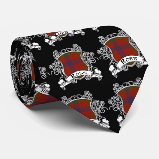 Ross Tartan Shield Stropdas (Opgerold)