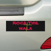 ROSSBLK, ROK DE WALK BUMPERSTICKER (Op auto)