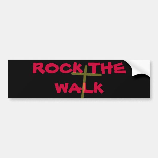 ROSSBLK, ROK DE WALK BUMPERSTICKER (Voorkant)