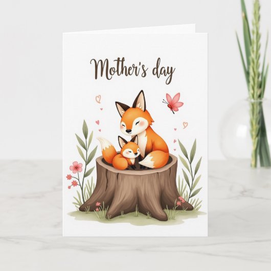 Rosse Bosbewoner Moederkaart Kaart (Voorkant)