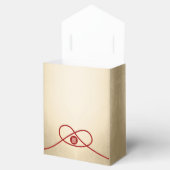 Rosse Grutto Union Dubbel Geluk Chinese Bruiloft Bedankdoosjes (Geopend)