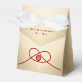 Rosse Grutto Union Dubbel Geluk Chinese Bruiloft Bedankdoosjes (Voorkant Zijde)