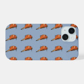 Rosse Kolibrie iPhone 15 Case (Achterkant horizontaal)