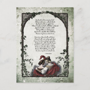 Rossetti "Liefde" Victoriaanse Prentbriefkaart Briefkaart