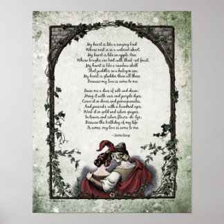 Rossetti "Love" Victoriaans Art Poem 11x14 Poster