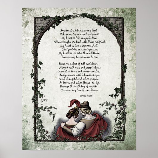 Rossetti "Love" Victoriaans Art Poem 16x20 Poster (Voorkant)