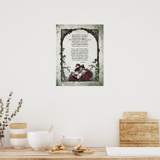 Rossetti "Love" Victoriaans Art Poem 17x22 Poster (Keuken)