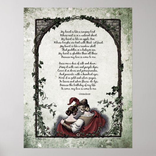 Rossetti "Love" Victoriaans Art Poem 17x22 Poster (Voorkant)