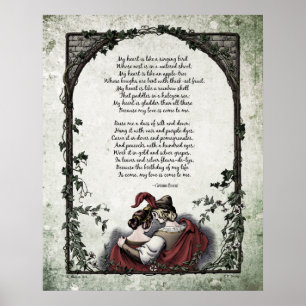 Rossetti "Love" Victoriaans Art Poem 24x30 Poster