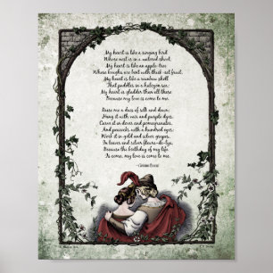 Rossetti "Love" Victoriaans Art Poem 8x10 Poster