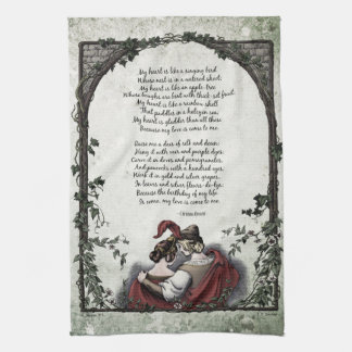 Rossetti "Love" Victoriaans Poetry Art Tea Towel Theedoek
