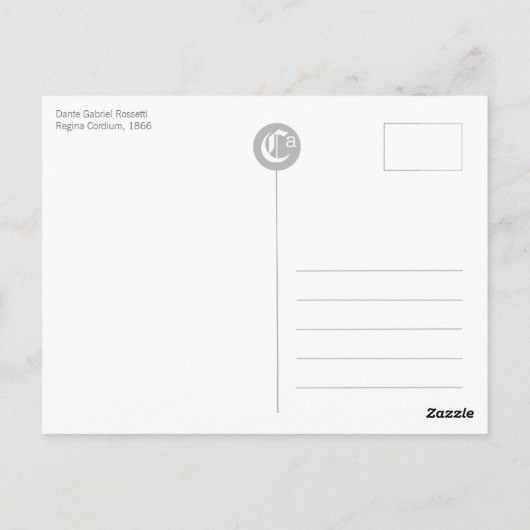 Rossetti Regina Cordium CC0649 Briefkaart (Achterkant)