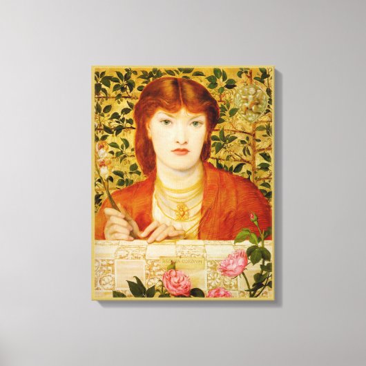 Rossetti Regina Cordium CC0654 Canvas Afdruk (Voorkant)
