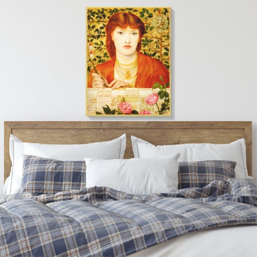 Rossetti Regina Cordium CC0654 Canvas Afdruk (Insitu (Slaapkamer))