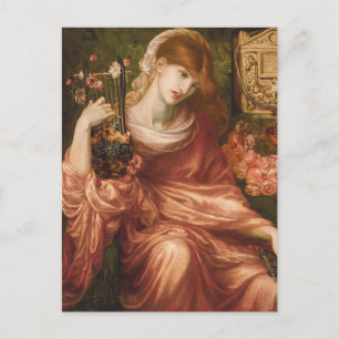 Rossetti Roman Harp Player Postcard Briefkaart