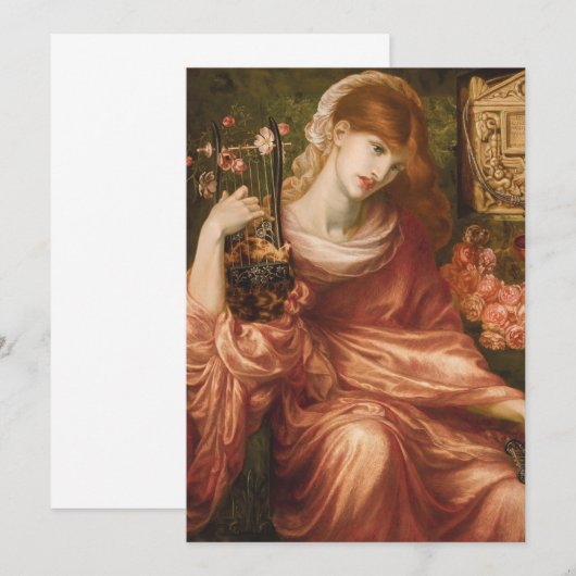 Rossetti Roman Harp Player Uitnodigingen (Voorkant / Achterkant)