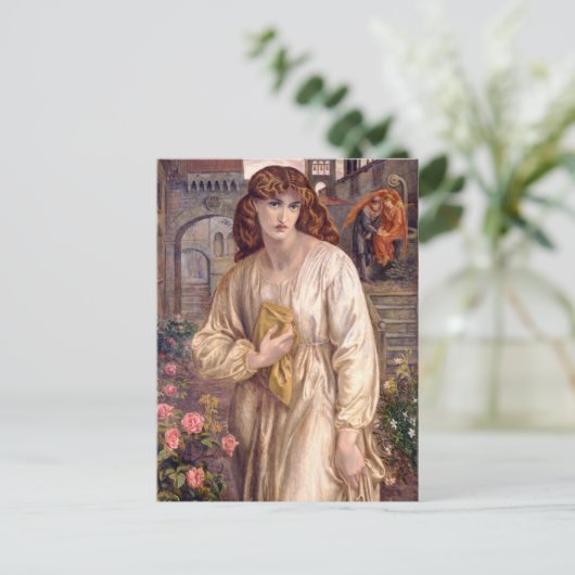 Rossetti Salutation of Beatrice CC0646 Briefkaart (Staand voorkant)