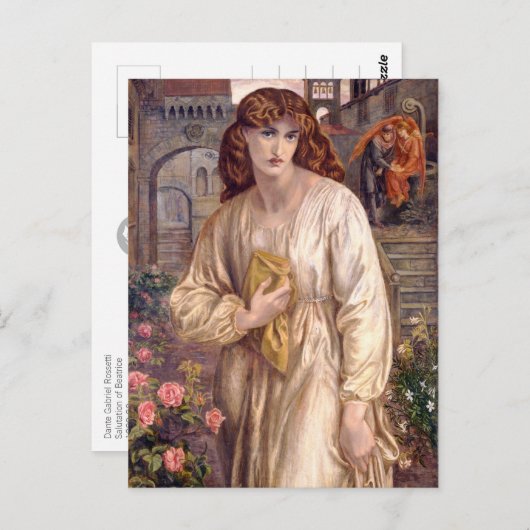 Rossetti Salutation of Beatrice CC0646 Briefkaart (Voorkant / Achterkant)