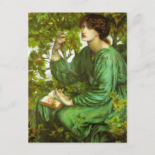 Rossetti The Day Dream Briefkaart (Voorkant)